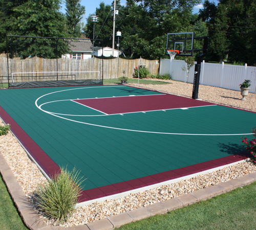 backyard basketball court in dallas